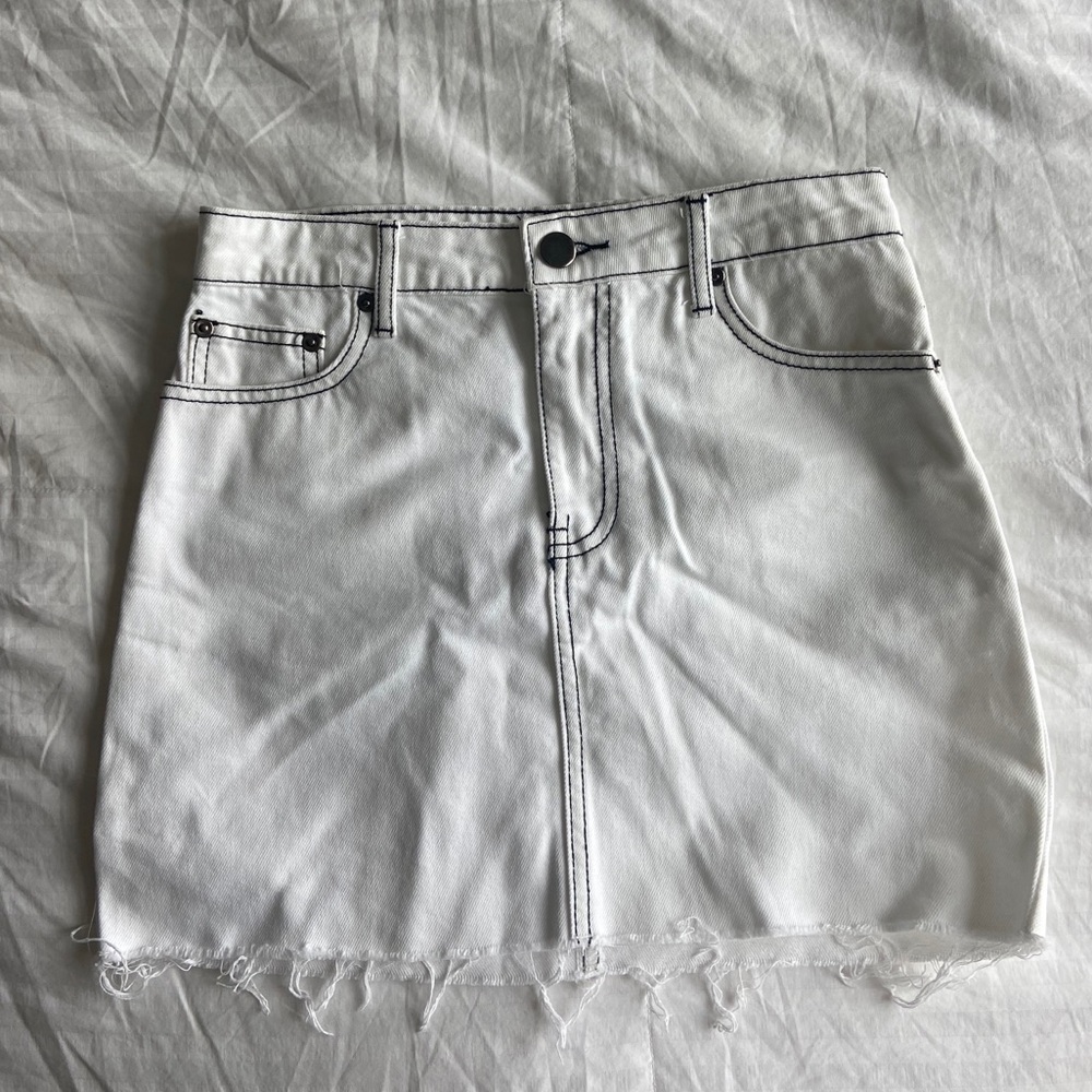 Forever 21 white denim skirt